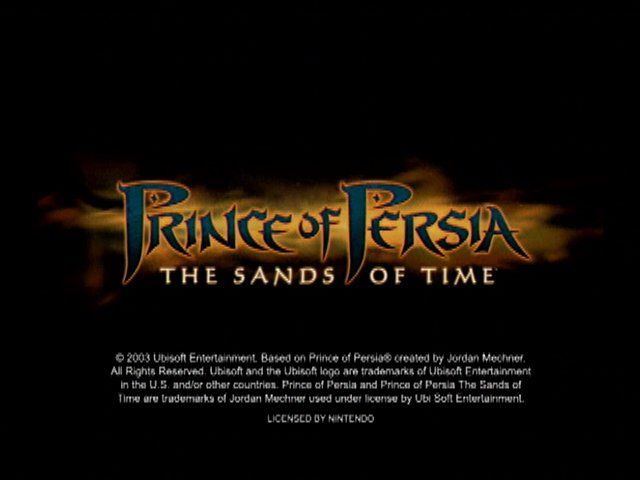 Prince of Persia: The Sands of Time (GameCube) screenshot: Title Screen