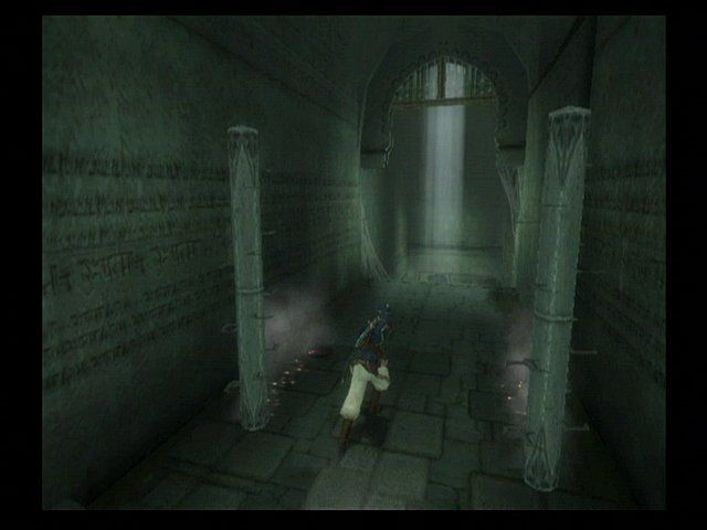 Prince of Persia: The Sands of Time (GameCube) screenshot: Avoid Spiky Poles