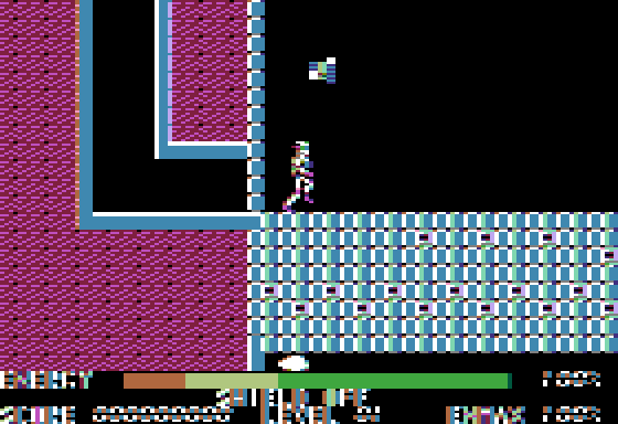 Thexder (Apple II) screenshot: The beginning location