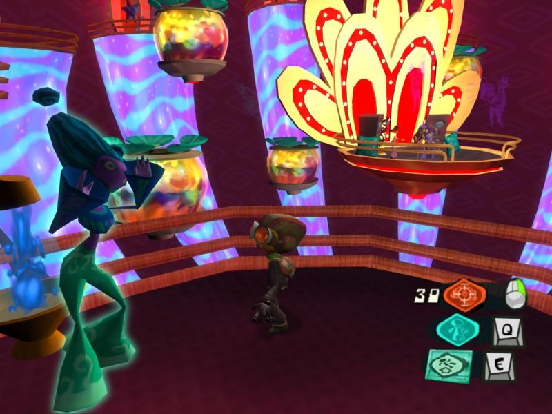 Psychonauts (Windows) screenshot: It's a party in Agent Vodello's brain and everyone's invited!