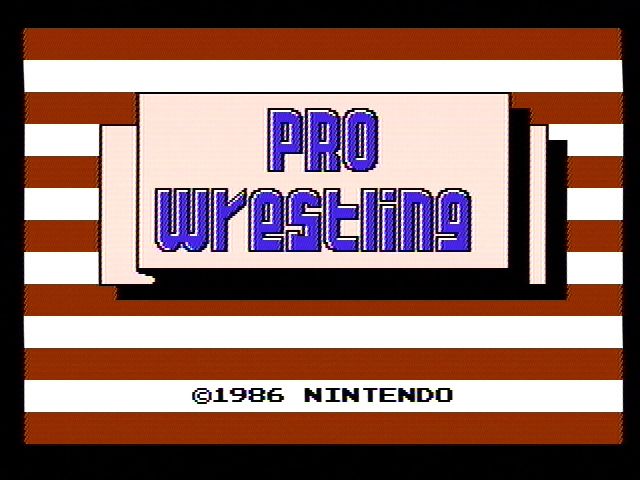Pro Wrestling (NES) screenshot: Title screen