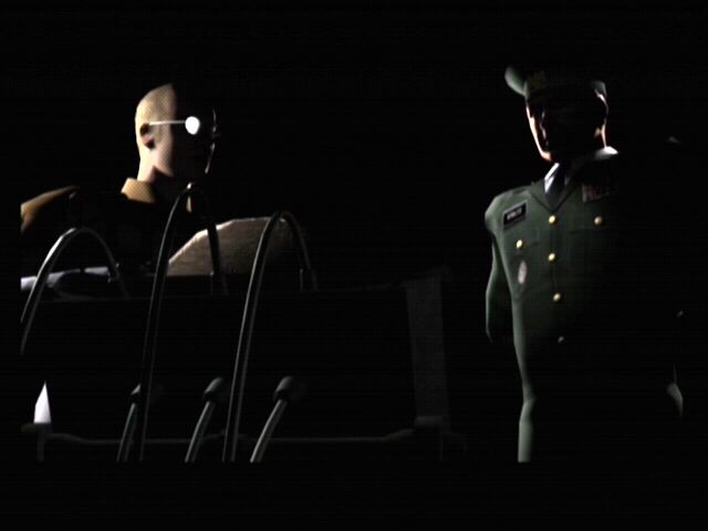 Psi-Ops: The Mindgate Conspiracy (Xbox) screenshot: I guess we'll find out who these two men are later on.