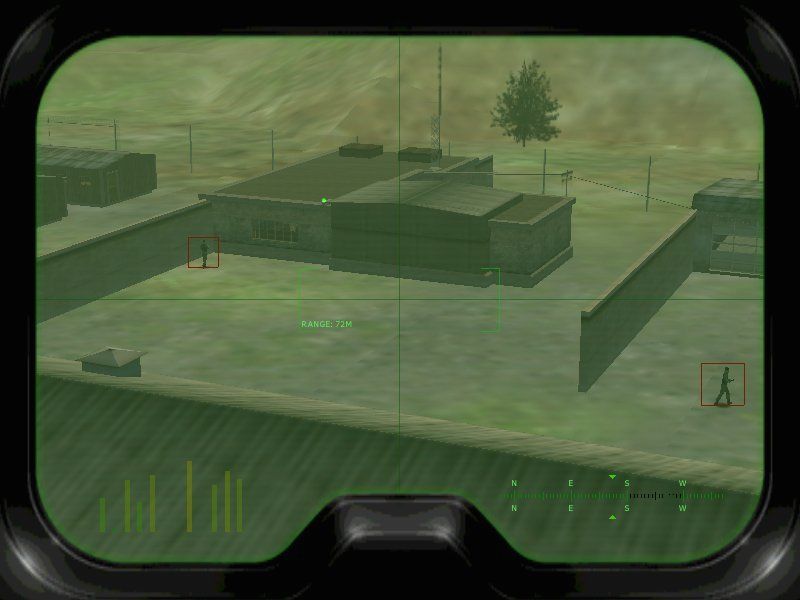 Project IGI: I'm Going In (Windows) screenshot: Zooming is great to scout an area for certain threats and measure your distance.