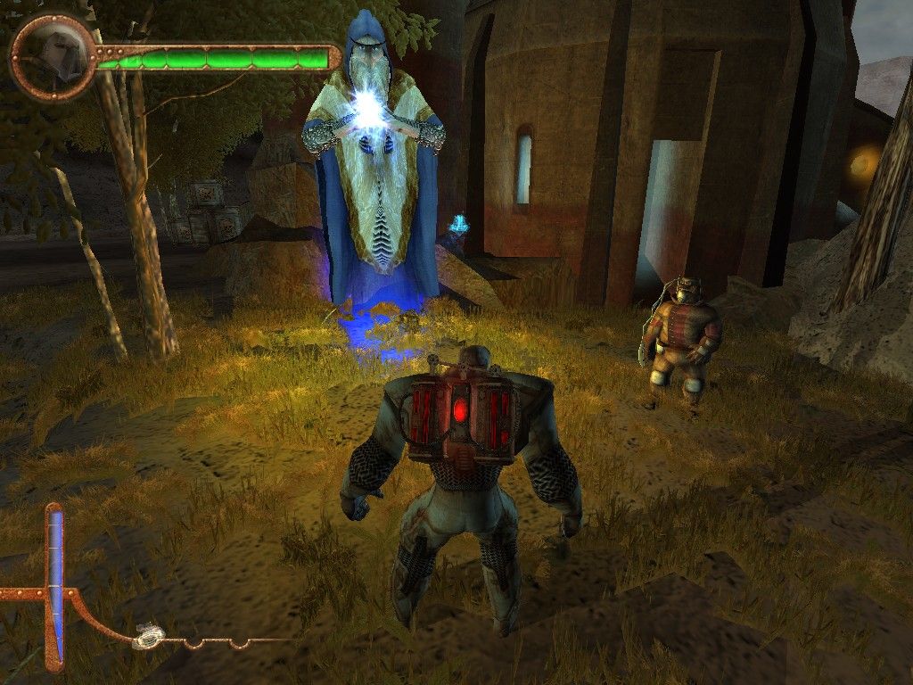 Project Nomads (Windows) screenshot: Basaltface the Old Master Builder, Goliath, Trevayne the Merchant