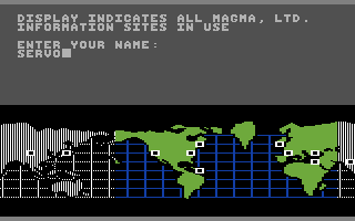 Hacker (Commodore 64) screenshot: Your name, please?