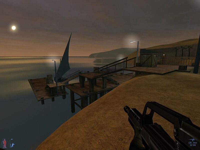 I.G.I-2: Covert Strike (Windows) screenshot: Nice, calm water.