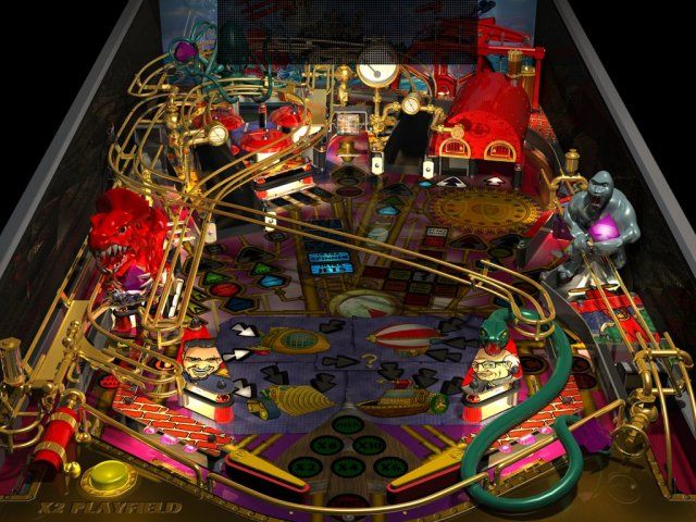 Pro Pinball: Fantastic Journey (Windows) screenshot: The in-game view of the table.