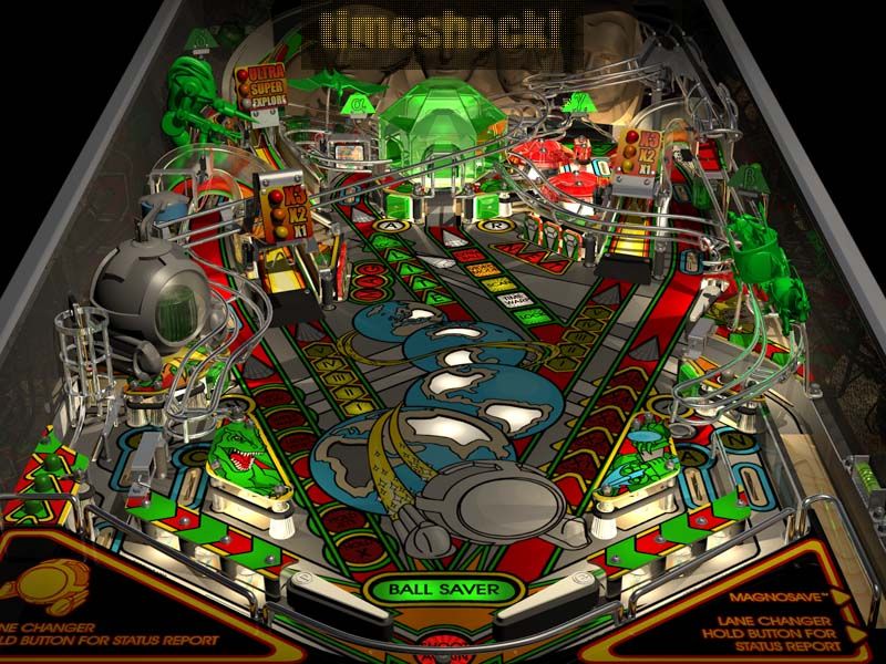 Pro Pinball: Timeshock! (DOS) screenshot: Viewing mode 1