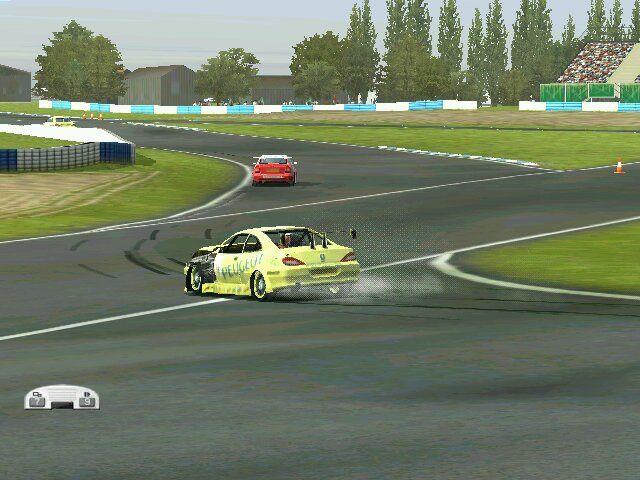 Pro Race Driver (Windows) screenshot: Ruining my Peugeot at Silverstone