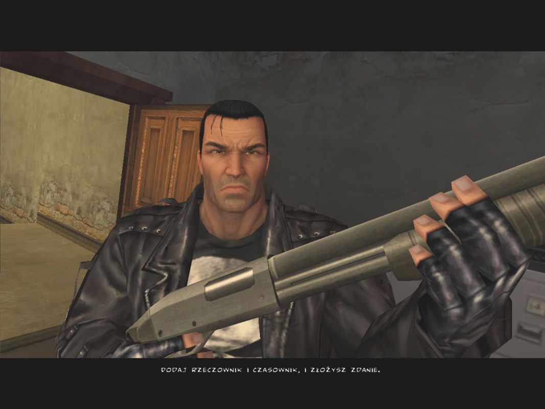 The Punisher (Windows) screenshot: The Punisher in Carlo Duka's office (Cut-scene)
