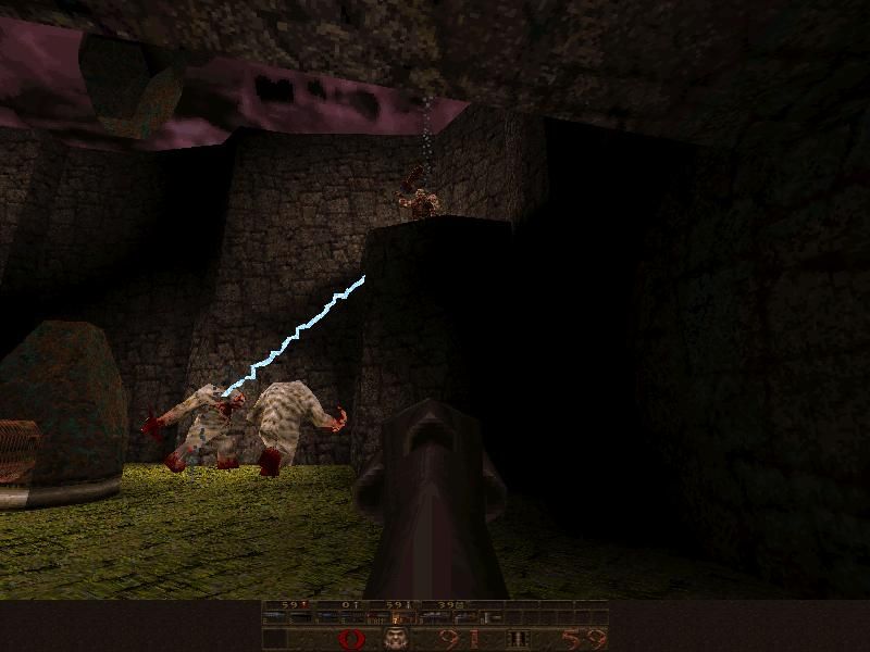 Quake Mission Pack No. I: Scourge of Armagon (DOS) screenshot: Poor Ogre.