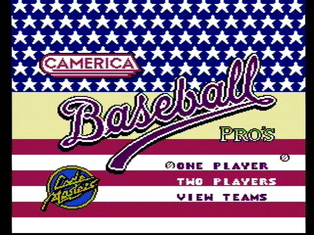 Quattro Sports (NES) screenshot: Title screen (Baseball Pros)