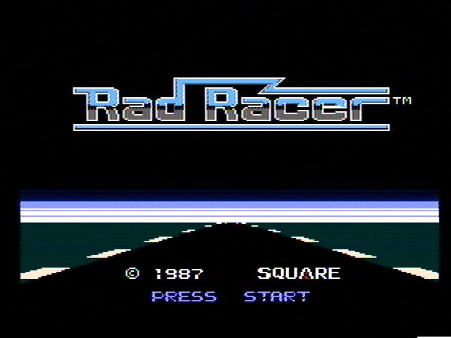Rad Racer (NES) screenshot: Title screen