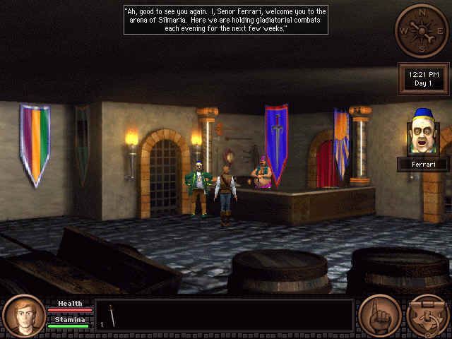 Quest for Glory V: Dragon Fire (Windows) screenshot: Talking to NPCs