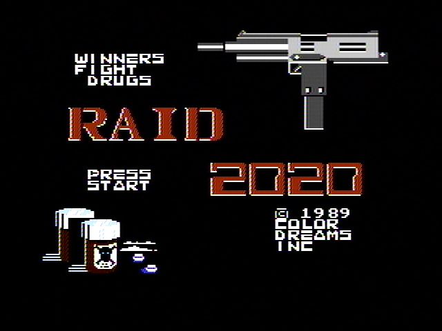 Raid 2020 (NES) screenshot: Title screen