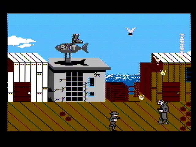 Raid 2020 (NES) screenshot: Watch out for the red landmines