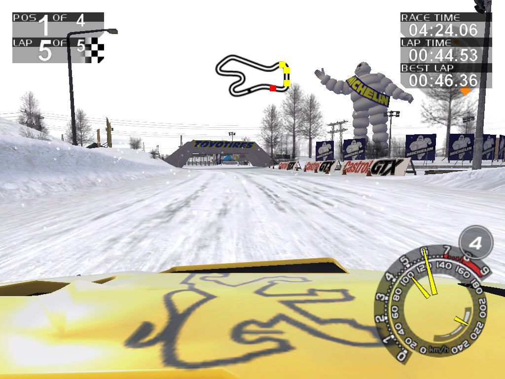 RalliSport Challenge (Windows) screenshot: 'Driver' point of view