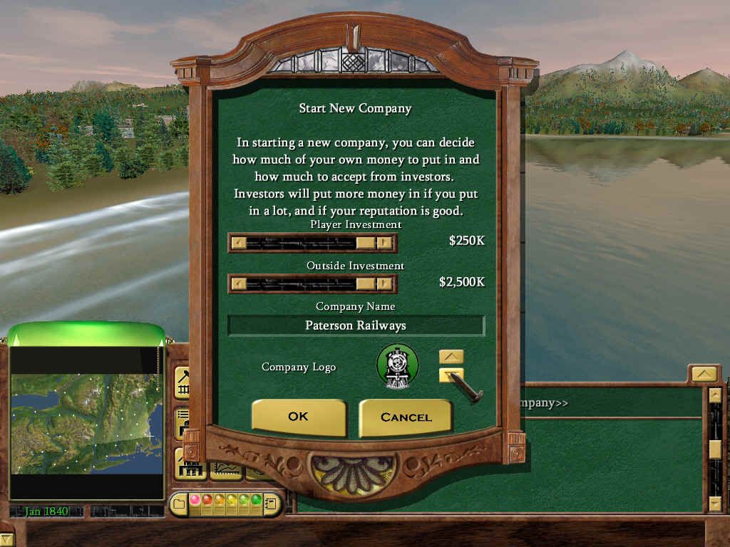 Railroad Tycoon 3 (Windows) screenshot: The more you invest in your company, the more others will too.
