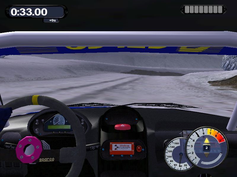 Rally Championship Xtreme (Windows) screenshot: Peugeot 206 interior