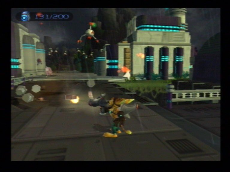 Ratchet & Clank (PlayStation 2) screenshot: When it rains it pours