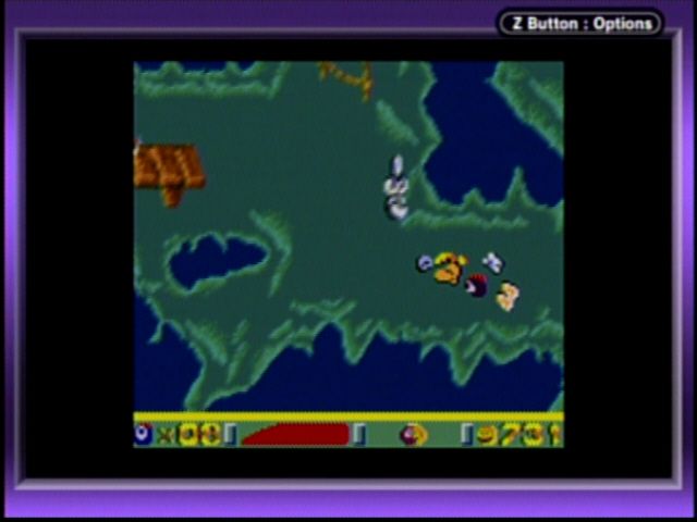Rayman 2 (Game Boy Color) screenshot: Swinging From a Ring