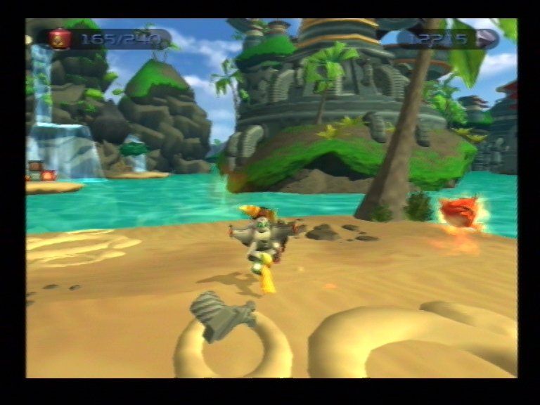 Ratchet & Clank (PlayStation 2) screenshot: Fancy a dip