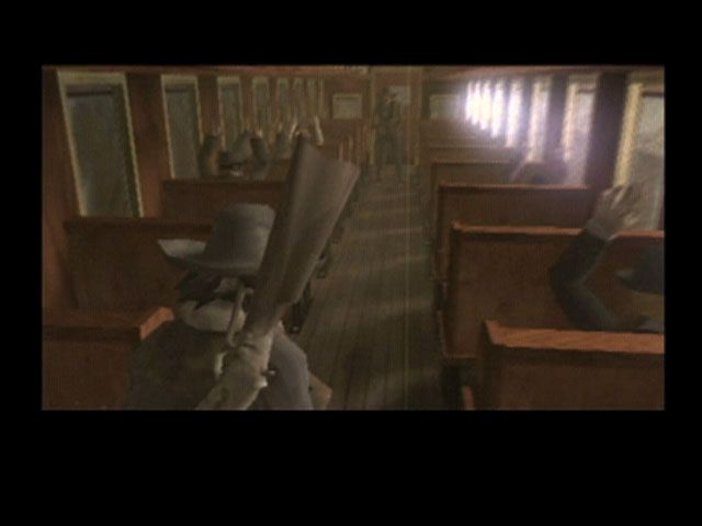 Red Dead Revolver (PlayStation 2) screenshot: Another duel.