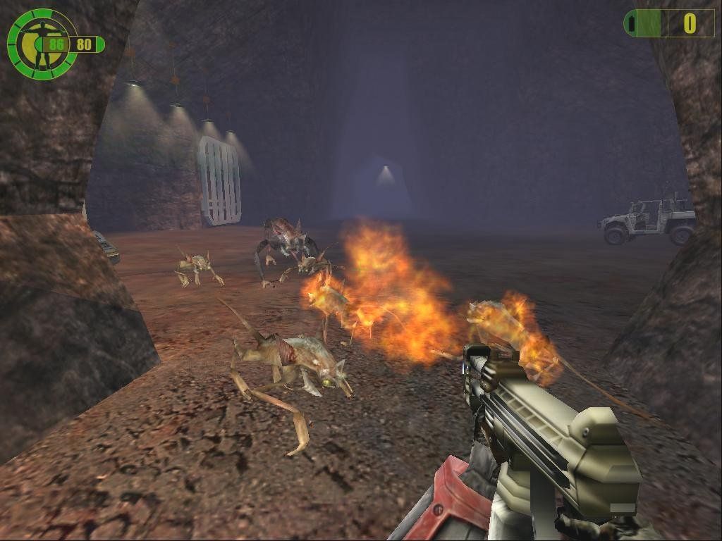 Red Faction (Windows) screenshot: If television has taught me anything, it's that mutants don't like fire