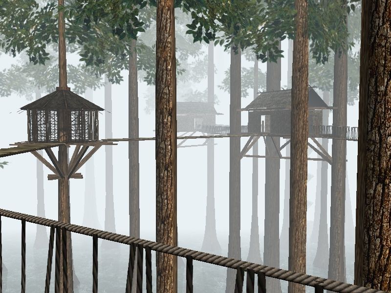 Real Myst (Windows) screenshot: ...with some high walkways you can explore
