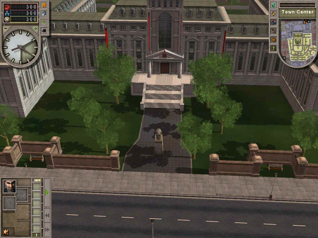 Republic: The Revolution (Windows) screenshot: Your first view when starting a game; the city hall.