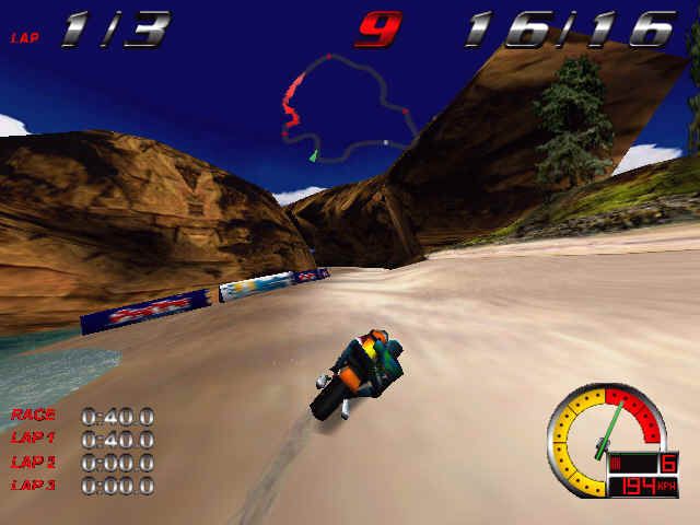 Redline Racer (Windows) screenshot: Those curves....