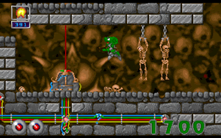 Guimo (DOS) screenshot: Impossible to free the prisoners.