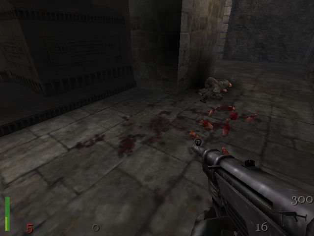 Return to Castle Wolfenstein (Windows) screenshot: Yes, this game is pretty gory :)