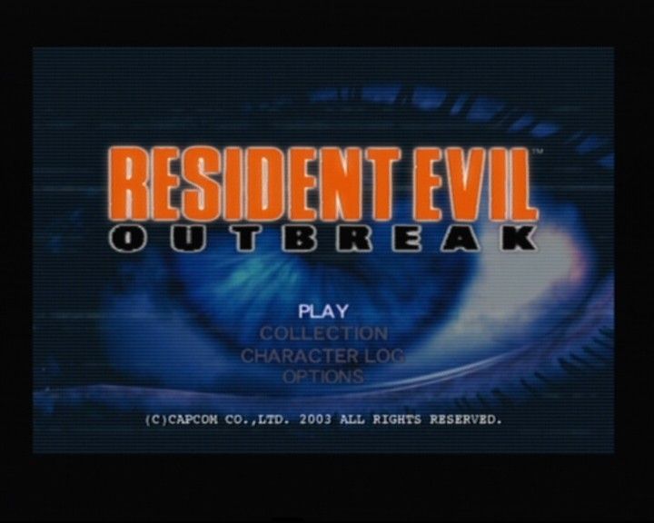 Resident Evil: Outbreak (PlayStation 2) screenshot: Main Title/Main Menu