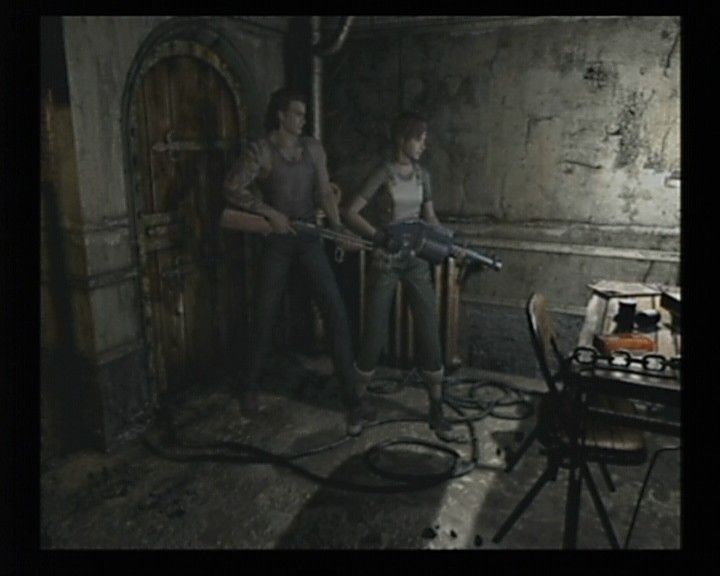 Resident Evil 0 (GameCube) screenshot: Armed and dangerous.