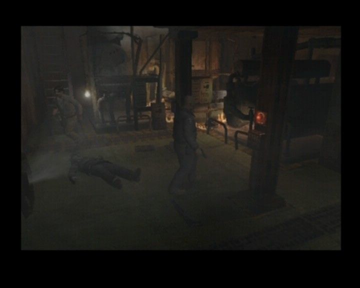 Resident Evil: Outbreak (PlayStation 2) screenshot: Inside the boiler room... good thing you weren't there when it exploded