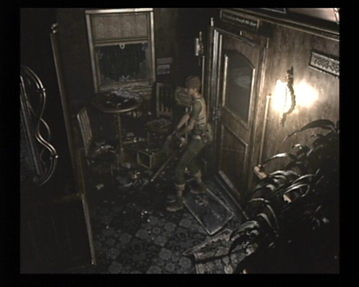 Resident Evil 0 (GameCube) screenshot: Searching what's left of the train only to find more questions.