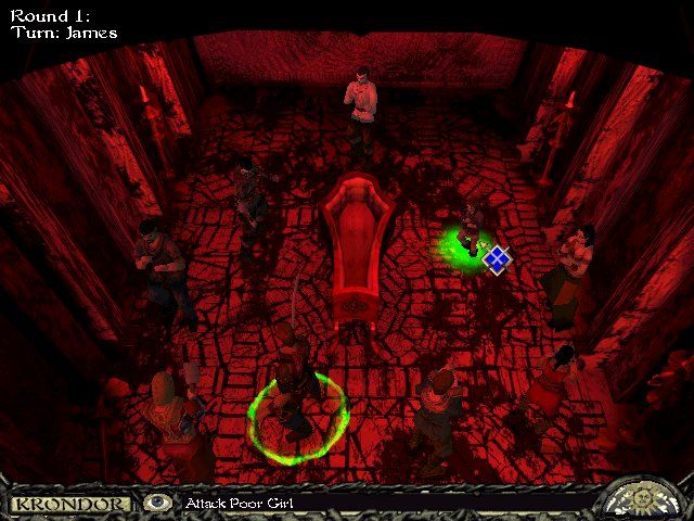 Return to Krondor (Windows) screenshot: Fighting a vampire and his minions