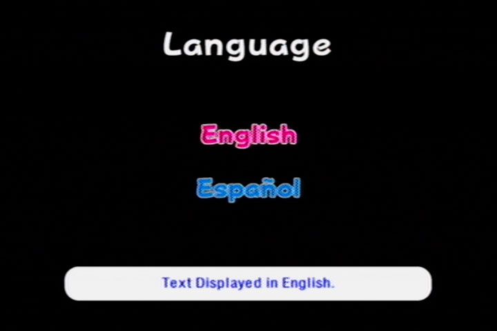 Ribbit King (GameCube) screenshot: Language Select (English / Spanish)