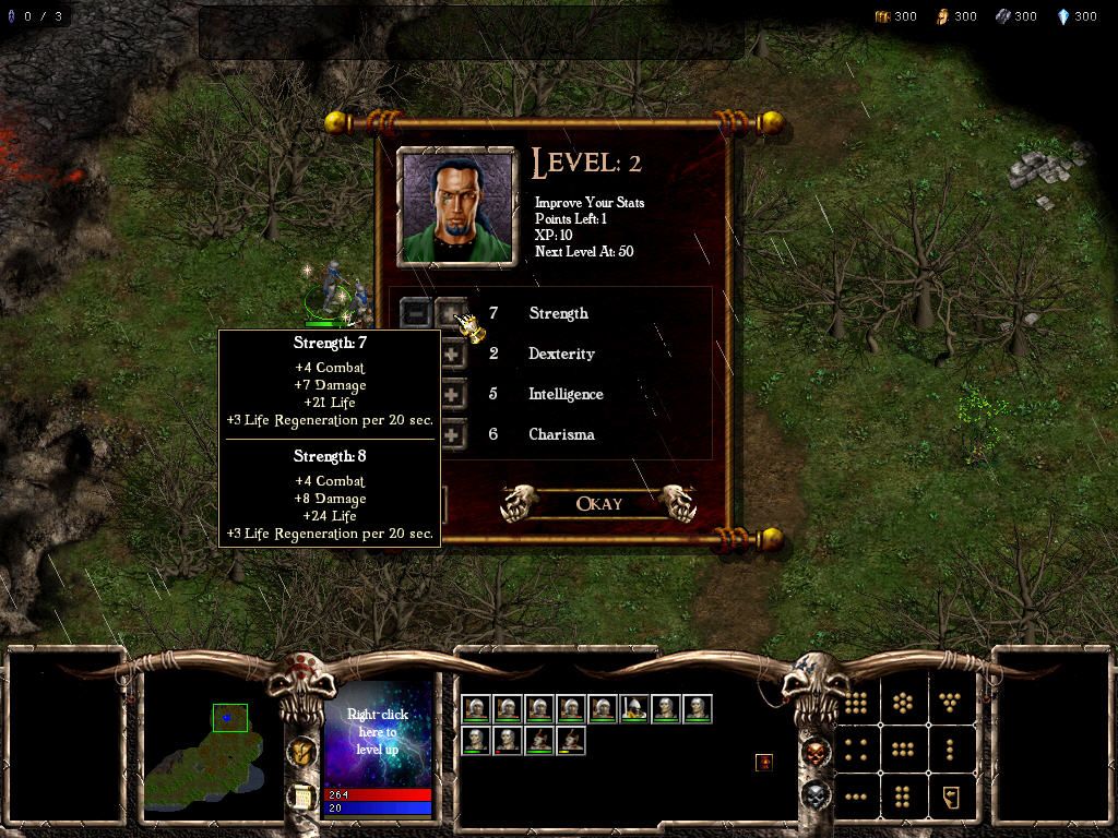 Warlords: Battlecry III (Windows) screenshot: Level Up