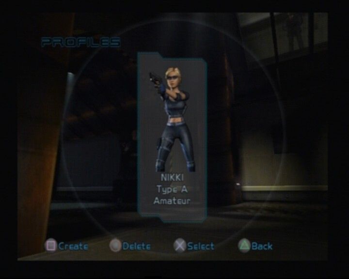 Rogue Ops (PlayStation 2) screenshot: To start the new game, you have to create a character profile