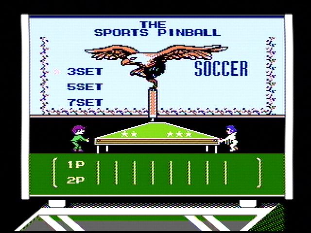 Rock 'n Ball (NES) screenshot: Get ready for sports pinball!