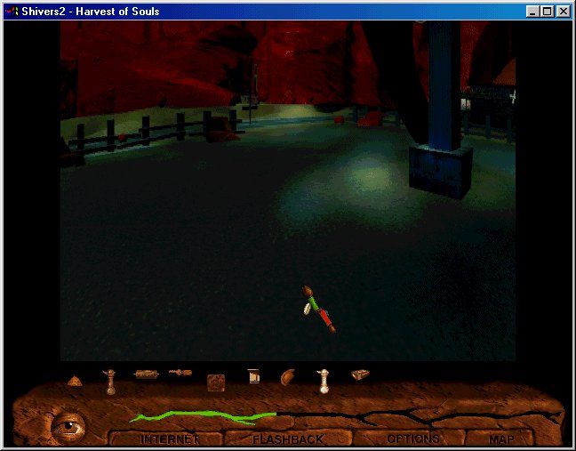 Shivers Two: Harvest of Souls (Windows 3.x) screenshot: Holding a Bahos stick