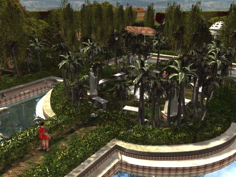 Rome: Caesar's Will (Windows) screenshot: The Gardens of Caesar