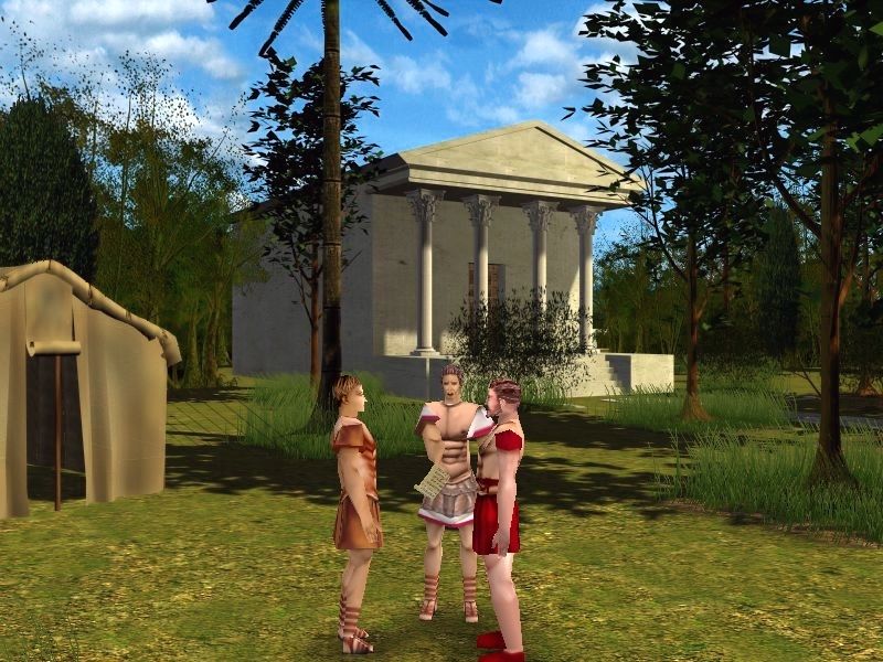 Rome: Caesar's Will (Windows) screenshot: The conspiracy of Marc Anthony, Octavian and Lepidus
