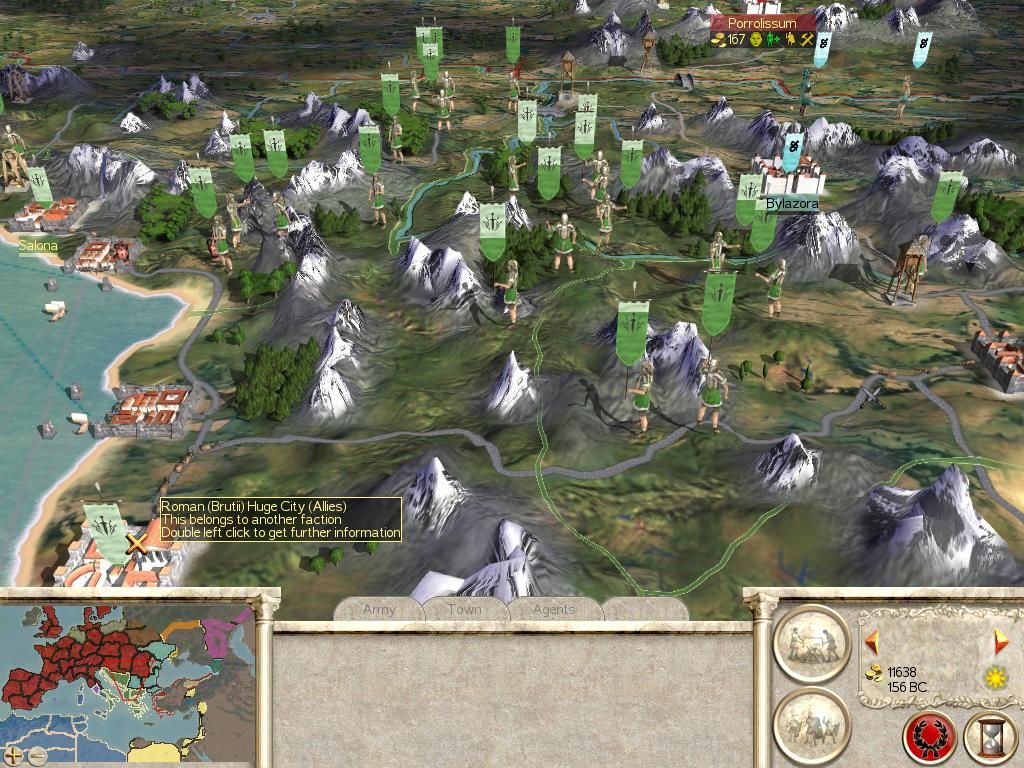 Rome: Total War (Windows) screenshot: This is what happens when the AI doesn't have anyone to fight for 130 years...