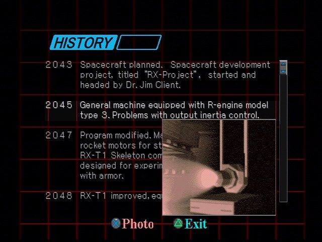 R-Types (PlayStation) screenshot: History