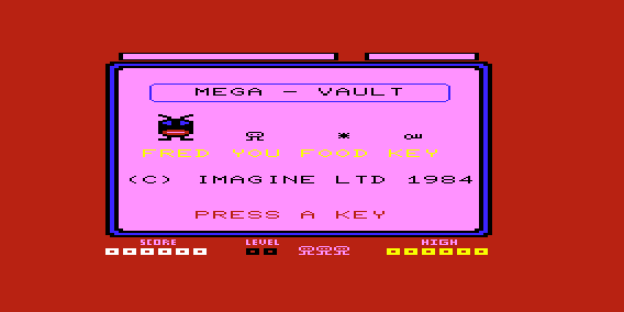 Mega Vault (VIC-20) screenshot: Instructions