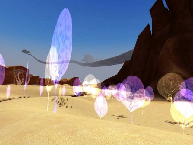 The Saga of Ryzom (Windows) screenshot: Fyros desert (close to main city)