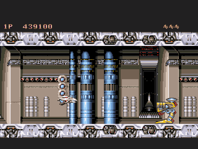 Saint Dragon (Amiga) screenshot: A mech